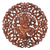 Reliefplatte aus Holz - Blattreliefplatte aus braunem Suar-Holz von Salbei Ganesha