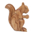 Wood sculpture, 'Vivacious Squirrel' - Hand-Carved Squirrel Wood Sculpture in Natural Brown thumbail