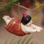 Wood ornament, 'Graceful Dive' - Hand-Painted Albesia Wood Ornament of Diving Woman (image 2) thumbail