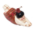 Wood ornament, 'Graceful Dive' - Hand-Painted Albesia Wood Ornament of Diving Woman (image 2c) thumbail