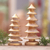 Wood sculptures, 'Golden Pagodas' (set of 2) - Set of 2 Hand-Carved Pagoda Wood Sculptures from Bali