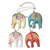 Wood ornaments, 'Happy Trunks' (set of 4) - Handcrafted Elephant Wood Ornaments from Bali (Set of 4) (image 2b) thumbail