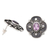 Amethyst button earrings, 'Purple in the Night' - One-Carat Amethyst Button Earrings Made from Sterling Silver