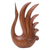 Wood sculpture, 'Divine Swan' - Hand-Carved Brown Suar Wood Sculpture of Elegant Swan (image 2b) thumbail