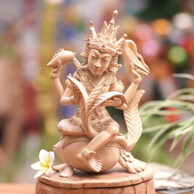 Wood sculpture, Vishnu Puja