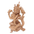 Wood sculpture, 'Vishnu Puja' - Hand-Carved Hindu Crocodile Wood Sculpture of Vishnu (image 2a) thumbail