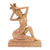 Wood sculpture, 'Praying Lady' - Hand-Carved Hindu Crocodile Wood Sculpture of Praying Woman (image 2a) thumbail
