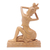 Wood sculpture, 'Praying Lady' - Hand-Carved Hindu Crocodile Wood Sculpture of Praying Woman (image 2d) thumbail