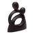 Wood sculpture, 'Endless Embrace' - Hand-Carved Romantic Suar Wood Sculpture of Couple Hugging (image 2b) thumbail