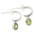 Peridot half-hoop earrings, 'Green Cuddle' - Sterling Silver Half-Hoop Earrings with Faceted Peridot Gems