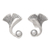 Cultured pearl button earrings, 'Pearly Mushroom' - Sterling Silver Mushroom Button Earrings with Grey Pearls