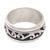 Sterling silver meditation ring, 'Spinning Waves' - Sterling Silver Meditation Ring with Sinuous Details