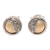 Gold-accented stud earrings, 'Precious Duality' - 18k Gold-Accented Sterling Silver Ying-Yang Stud Earrings