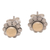 Gold-accented stud earrings, 'Divine Flora' - 18k Gold-Accented Sterling Silver Floral Stud Earrings