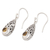 Citrine dangle earrings, 'Tears of Jubilation' - Balinese Sterling Silver Dangle Earrings with Citrine Stones (image 2b) thumbail