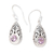Amethyst dangle earrings, 'Tears of Wisdom' - Balinese Sterling Silver Dangle Earrings with Amethyst Gems