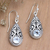 Blue topaz dangle earrings, 'Tears of Truth' - Sterling Silver Dangle Earrings with Blue Topaz Stones