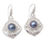 Cultured mabe pearl dangle earrings, 'Bedugul Attraction in Blue' - Sterling Silver Dangle Earrings with Cultured Mabe Pearls