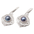 Pendientes colgantes de perlas mabe cultivadas - Aretes colgantes de plata esterlina con perlas cultivadas de Mabe