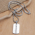 Men's sterling silver pendant necklace, 'Future Man' - Men's Sterling Silver Necklace with Geometric Pendant (image 2) thumbail
