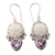 Amethyst dangle earrings, 'Purple Tamiang' - Sterling Silver Dangle Earrings with Faceted Amethyst Stones thumbail