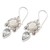 Blue topaz dangle earrings, 'Tender Beauty' - Floral Dangle Earrings with 13-Carat Blue Topaz Stones (image 2b) thumbail