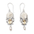 Citrine and cultured pearl dangle earrings, 'Prosperity Eagle' - Eagle Dangle Earrings with Cultured Pearls and Citrine Gems thumbail