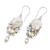 Citrine and cultured pearl dangle earrings, 'Prosperity Eagle' - Eagle Dangle Earrings with Cultured Pearls and Citrine Gems (image 2b) thumbail