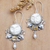 Multi-gemstone chandelier earrings, 'Sage's Joy' - Sterling Silver Multi-Gemstone Chandelier Earrings from Bali (image 2) thumbail