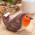 Soporte de teléfono de madera - Soporte de Madera para Celular de Pájaro Tallado y Pintado a Mano