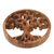 Wood relief panel, 'Branches of the World' - Round Suar Wood Relief Panel Hand-Carved in Bali (image 2b) thumbail