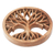 Wood relief panel, 'Abundance Paths' - Polished Suar Wood Relief Panel of a Tree in Brown (image 2b) thumbail
