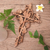 Wood relief panel, 'Noble Hope' - Hand-Carved Suar Wood Relief Panel of Cross and Grapevines (image 2) thumbail
