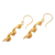 Vergoldete Ohrringe 'Spiralförmige Drähte', baumelnd - 18k vergoldete moderne Spiral-Ohrringe aus Bali