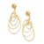 Gold-plated dangle earrings, 'Timeless Circles' - Balinese 18k Gold-Plated Modern Dangle Earrings with Circles