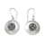 Sterling silver dangle earrings, 'Clone Discs' - Hammered Sterling Silver Dangle Earrings with Spiral Motifs