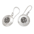 Sterling silver dangle earrings, 'Clone Discs' - Hammered Sterling Silver Dangle Earrings with Spiral Motifs