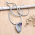 Amethyst pendant necklace, 'Wisdom Cobra' - Sterling Silver Cobra Pendant Necklace with 1-Carat Amethyst (image 2) thumbail