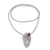 Amethyst pendant necklace, 'Wisdom Cobra' - Sterling Silver Cobra Pendant Necklace with 1-Carat Amethyst thumbail