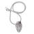Amethyst pendant necklace, 'Wisdom Cobra' - Sterling Silver Cobra Pendant Necklace with 1-Carat Amethyst (image 2b) thumbail