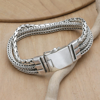 Herrenarmband aus Sterlingsilber - Herren-Armband aus Sterlingsilber, hergestellt in Bali