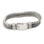Men's sterling silver wristband bracelet, 'Braided Count' - Men's Sterling Silver Wristband Bracelet Crafted in Bali