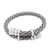 Sterling silver bangle bracelet, 'Luminous Braid' - Polished Sterling Silver Bangle Bracelet Crafted in Bali