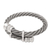 Sterling silver bangle bracelet, 'Luminous Braid' - Polished Sterling Silver Bangle Bracelet Crafted in Bali