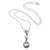 Blue topaz pendant necklace, 'Blue Dame' - Balinese Pendant Necklace with One-Carat Blue Topaz Gems thumbail