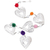 aluminium garland, 'Love colours' - Handcrafted aluminium Heart Garland with colourful Pompoms