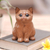 Wood figurine, 'Cozy Cat' - Wood Figurine of Adorable Cat Hand-Carved in Bali (image 2b) thumbail