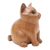 Wood figurine, 'Cozy Cat' - Wood Figurine of Adorable Cat Hand-Carved in Bali (image 2d) thumbail