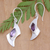 Amethyst dangle earrings, 'Purple Boomerang' - Sterling Silver Dangle Earrings with Faceted Amethyst Stones (image 2) thumbail