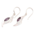Amethyst dangle earrings, 'Purple Boomerang' - Sterling Silver Dangle Earrings with Faceted Amethyst Stones (image 2b) thumbail